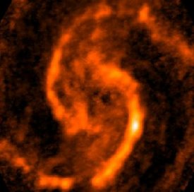 Whirlpool Galaxy as seen by radio telescopes