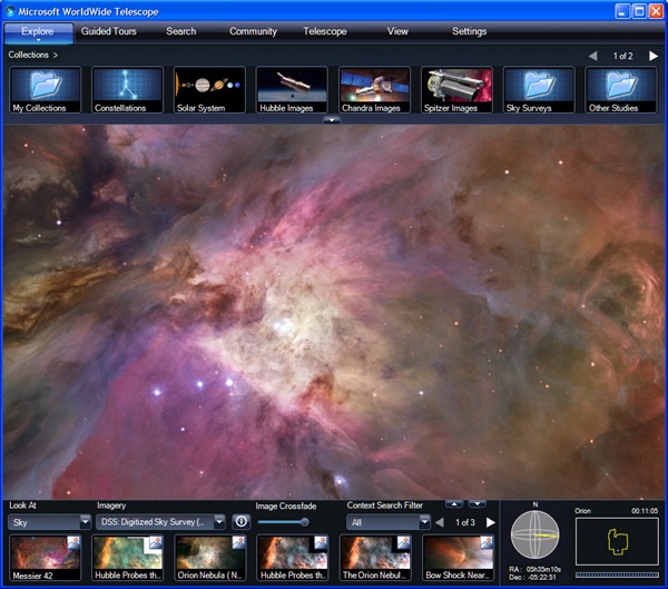 WorldWide Telescope views M42