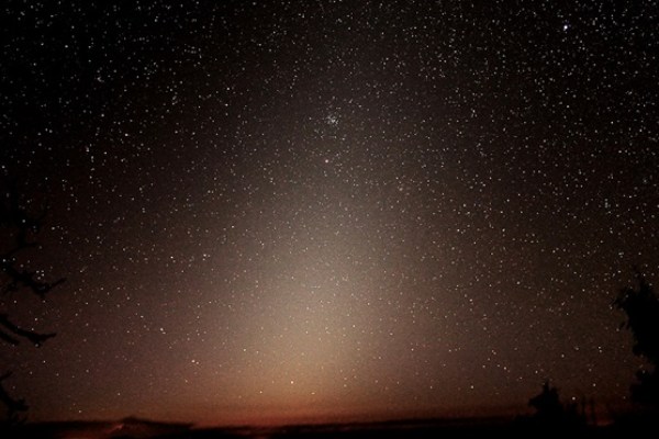 The pyramidal glow of the zodiacal light stands out before dawn in early November, just as it did on this photo from September 13, 2013. 