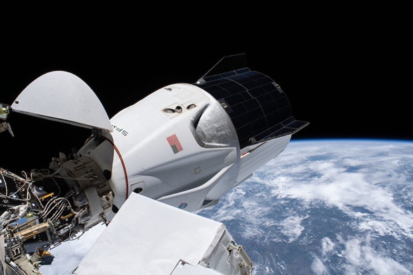 SpaceX capsule docked at ISS