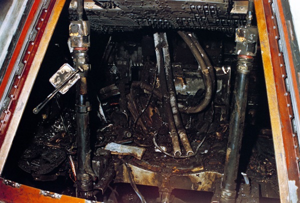 Apollo 1 Command Module after the fire