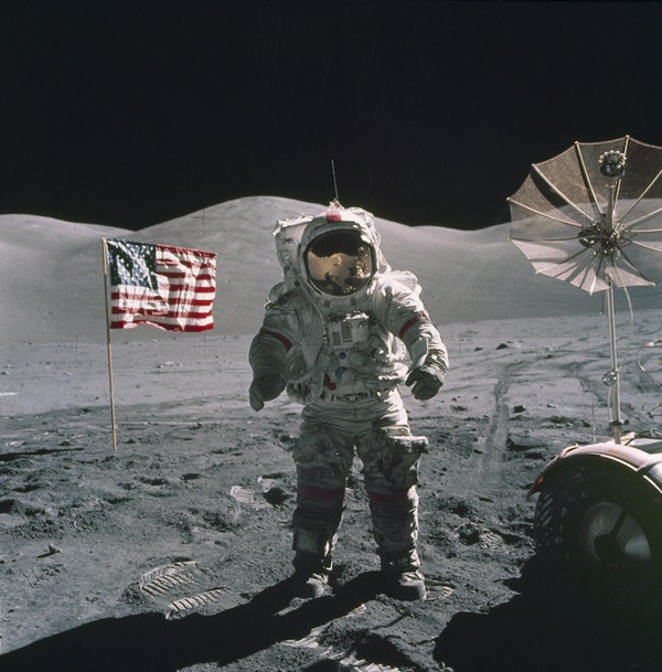 Gene Cernan on the Moon Apollo 17