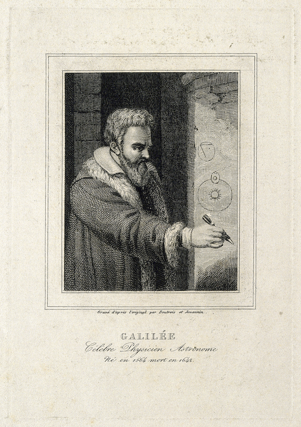 engraving of Galileo