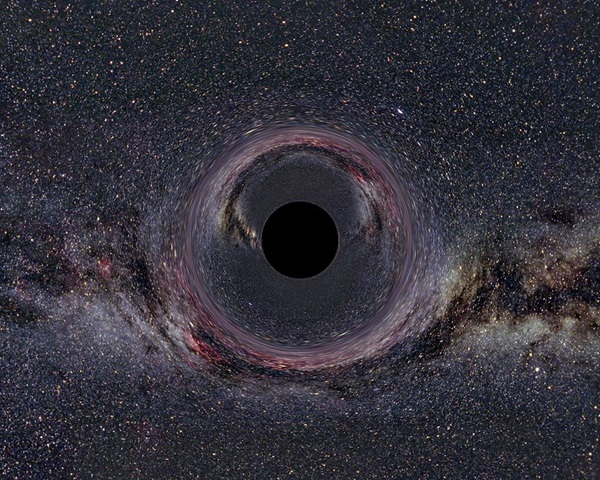 artist's impression of a black hole