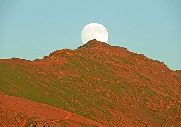 Full Moon and mountain