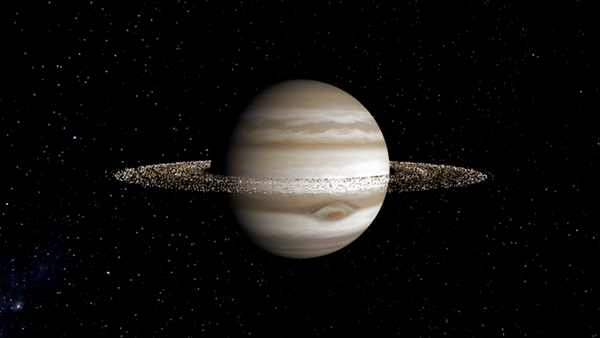 Simulated image of Jupiter with bigger rings