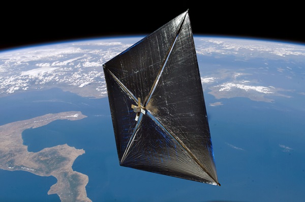 NASA's Nanosail-D2 probe was one of the first orbital demonstrations of a drag sail, as shown in this artist's concept.