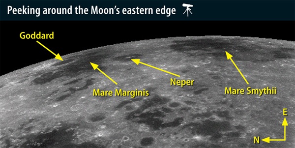 A favorable libration brings Mare Smythii and Mare Marginis into view in early February