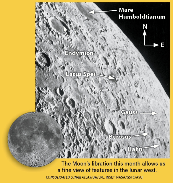 Lacus Spei, Mare Humboldtianum, and more on the Moon's eastern limb