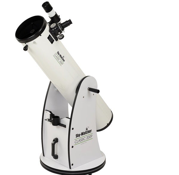 The Sky-Watcher Classic 200P telescope.
