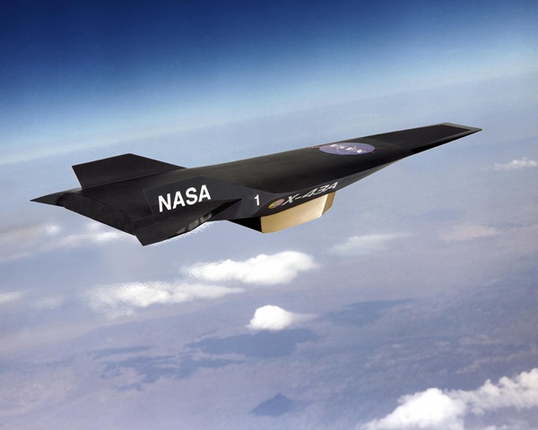 The NASA X-43A was an experimental hypersonic aircraft. After being dropped by an aircraft, it used a booster rocket to achieve hypersonic speeds and then separated from the rocket, flying freely on its own.