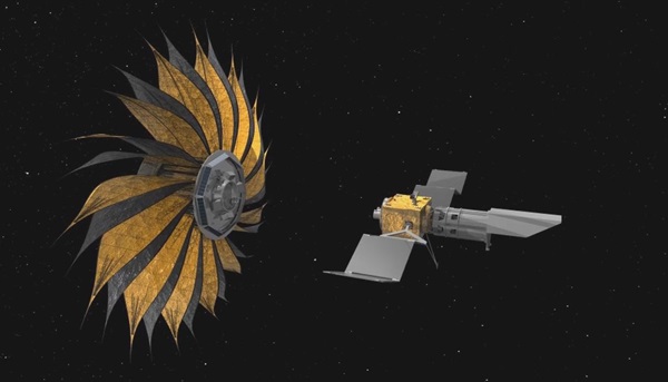 Space telescope with star shade