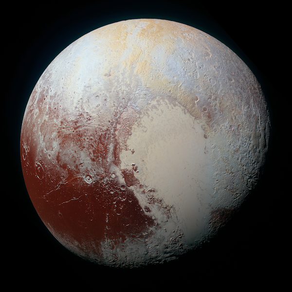Pluto as imaged by New Horizons