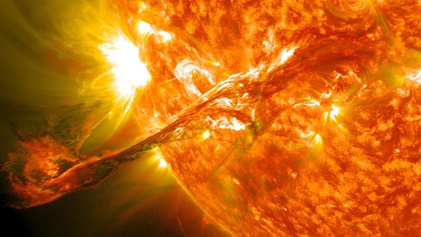 This tornadic coronal mass ejection on the Sun was captured by NASA’s Solar Dynamics Observatory on Aug. 31, 2012. NASA Goddard Space Flight Center