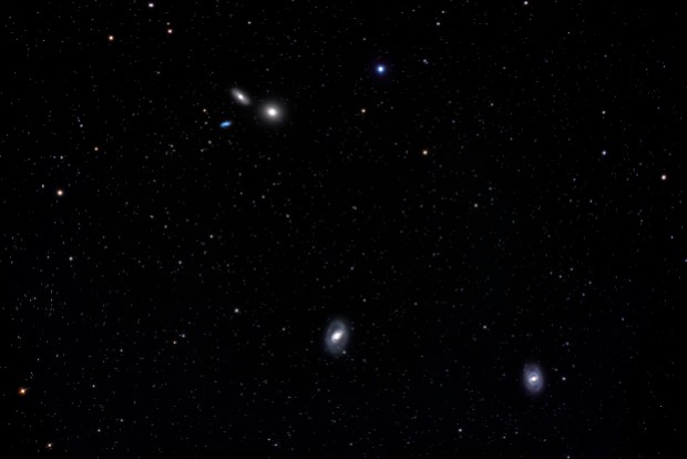 M105, NGC 3384, and NGC 3389.
