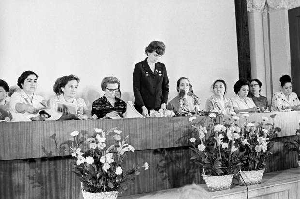 Valentina Tereshkova at plenary meeting of Soviet Women's Committee
