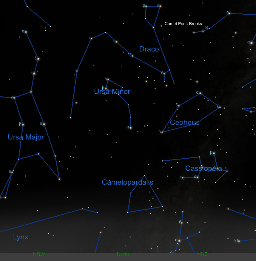 Finder chart for Comet Pons-Brooks in July 2023