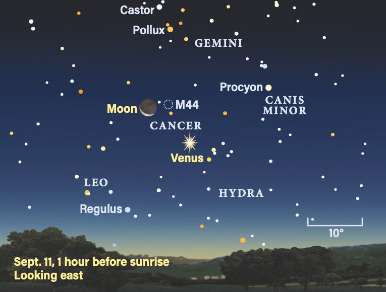 September 11, 2023, 1 hour before sunrise, looking east