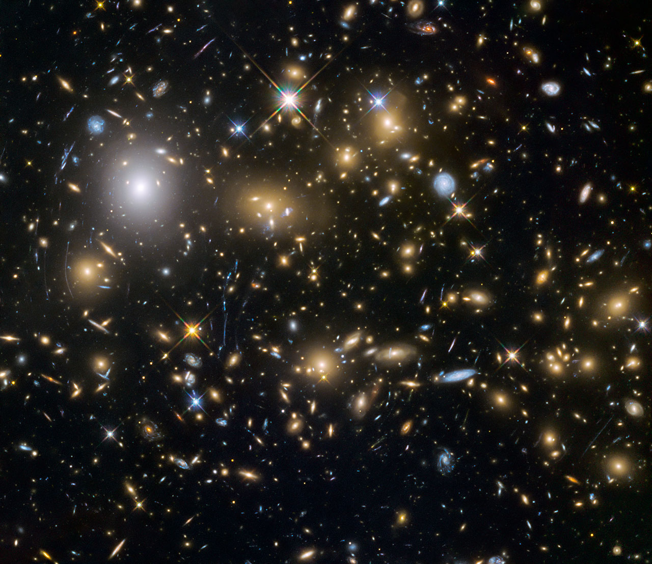 Hubble Space Telescope deep field of galaxies