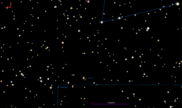 Finder Chart for Neptune in late September 2023
