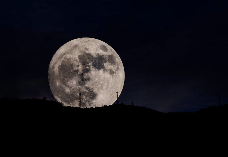 Super Moon rising over Spain
