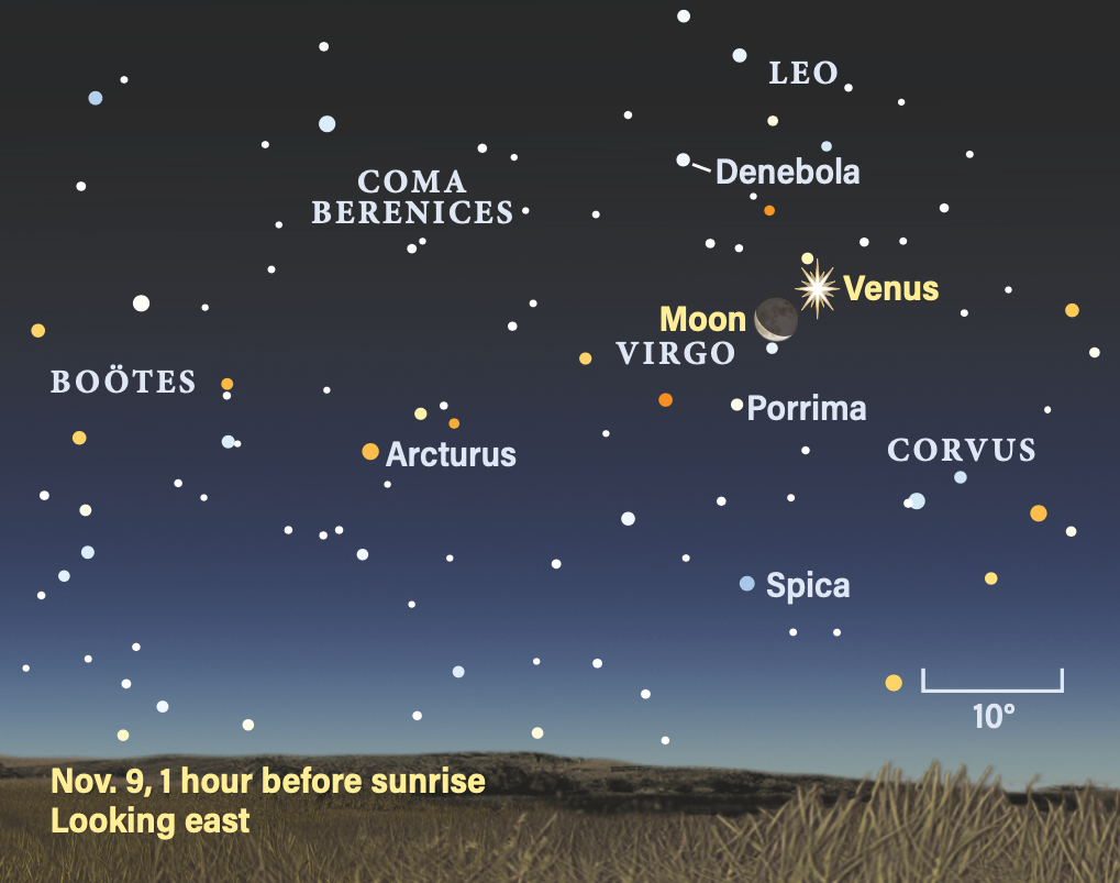 Nov. 9, 2023, 1 hour before sunrise, looking east