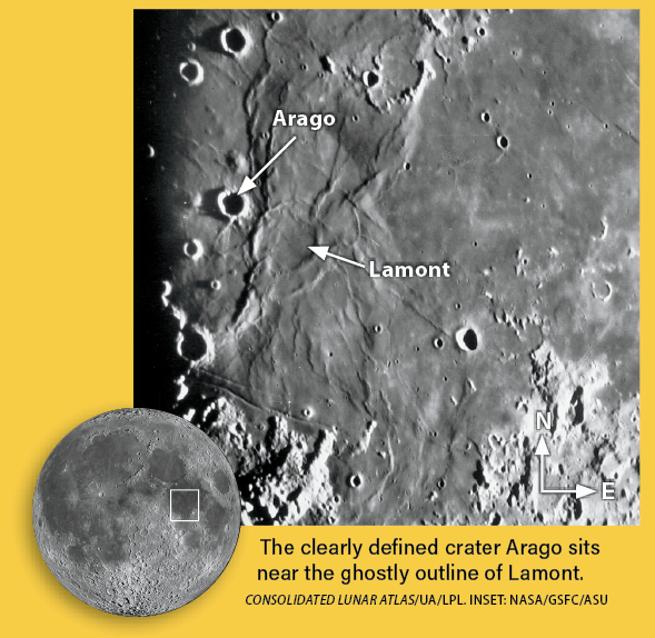 Lunar craters Arago and Lamont