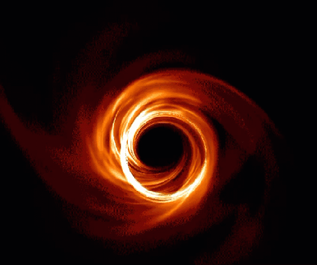 A visualization of the black hole at the center of the Milky Way. Credit: Abhishek Joshi/UIUC