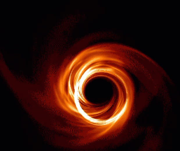 A visualization of the black hole at the center of the Milky Way. Credit: Abhishek Joshi/UIUC