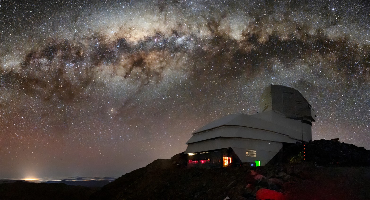 The Vera C. Rubin Observatory on Cerro Pachón in Chile. Credit: Rubin Observatory/NSF/AURA/B. Quint
