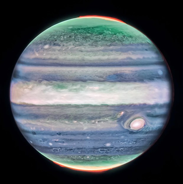 Jupiter image taken by the James Webb Space Telescope. Credit: NASA.