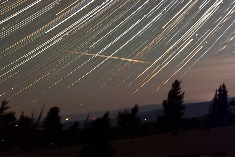 An Orionid streaks agains the background stars