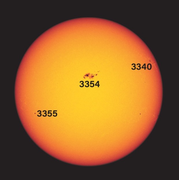 The giant sunspot AR 3354 on June 29, 2023.