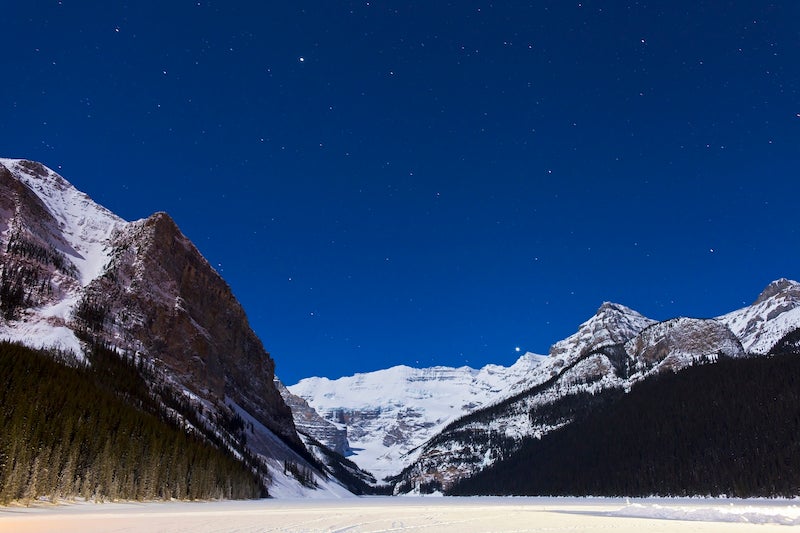 Venus and Jupiter over Lake Louise