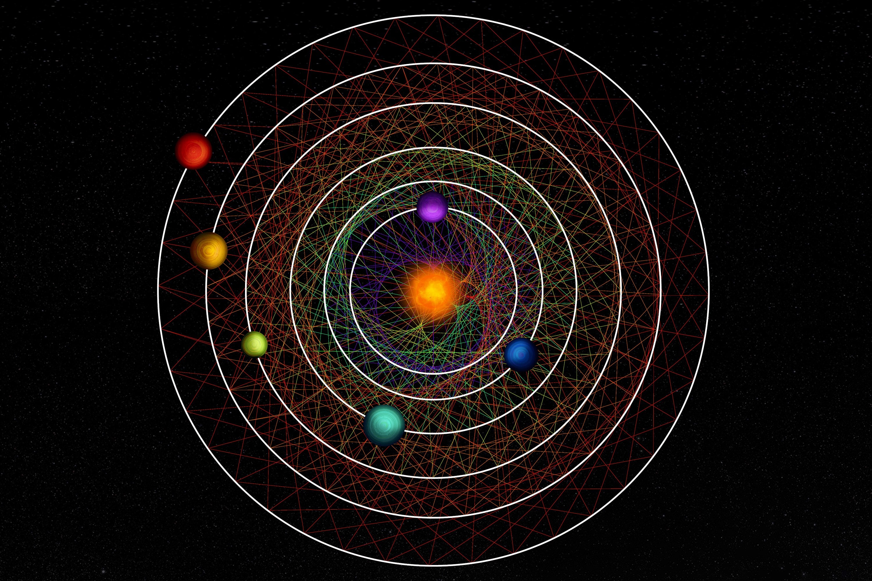 Artist's representation of the HD110067-system from above