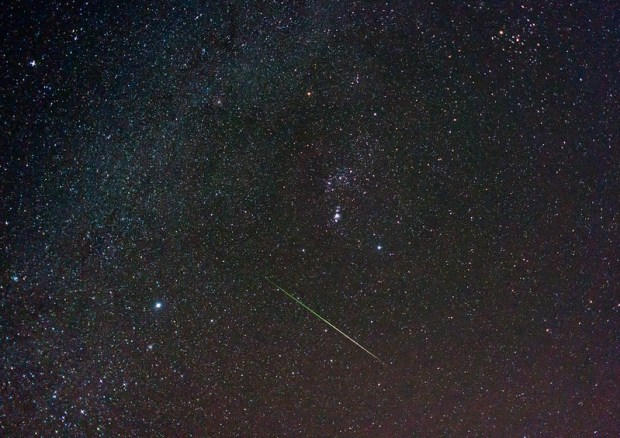 Leonid meteor and the constellation Orion