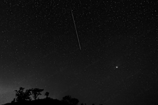 Geminid meteor above India
