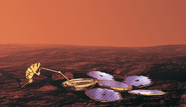 An artist's conception of the The Beagle 2 lander. Credit: NASA.