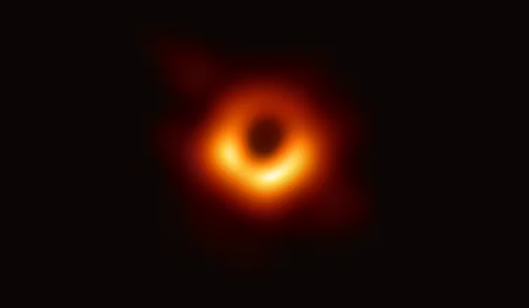The first-ever image taken of a black hole. Credit: Event Horizon Telescope