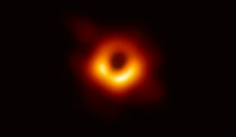 The first-ever image taken of a black hole. Credit: Event Horizon Telescope