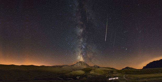 Long-exposure images capture the stunning streaks created by Perseid meteors. Their tails can vary in color depending on their speed and chemical composition.