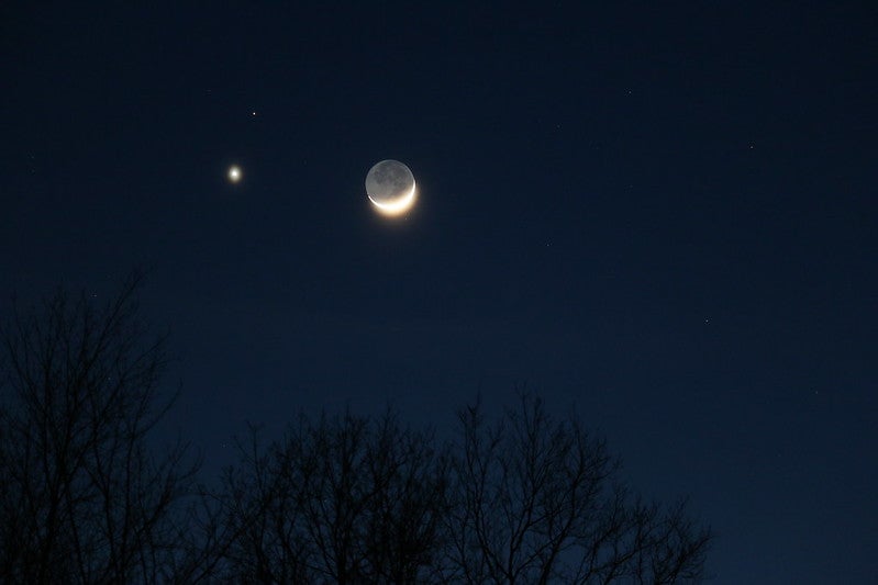 The Moon, Venus, and Mars