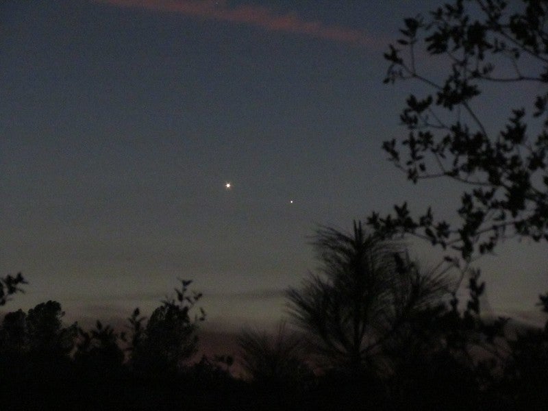 Venus and Mercury in the sky