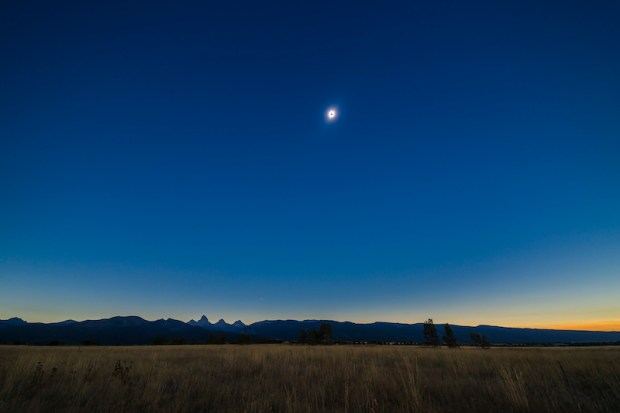 Eclipse over the Tetons - Totality Ends