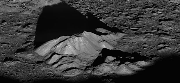 The central peak of Tycho Crater