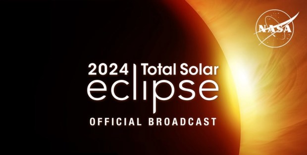 A screenshot of NASA's livestream of the eclipse before the eclipse.