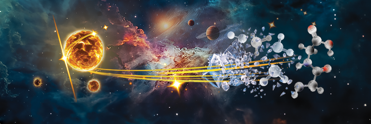 Peptides - chains of amino acids essential for life - could have formed in interstellar space and been delivered to Earth after its formation. Credit: Yves Almecija - CNRS