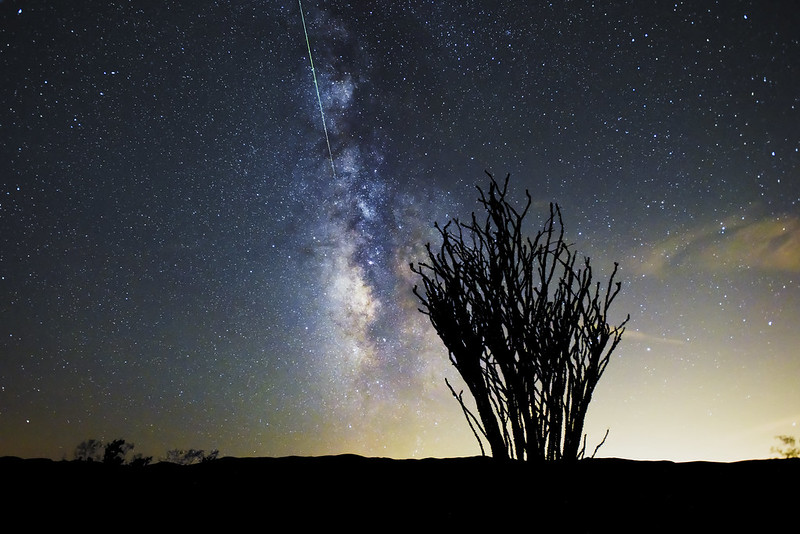 Meteor over Joshua Tree National Park